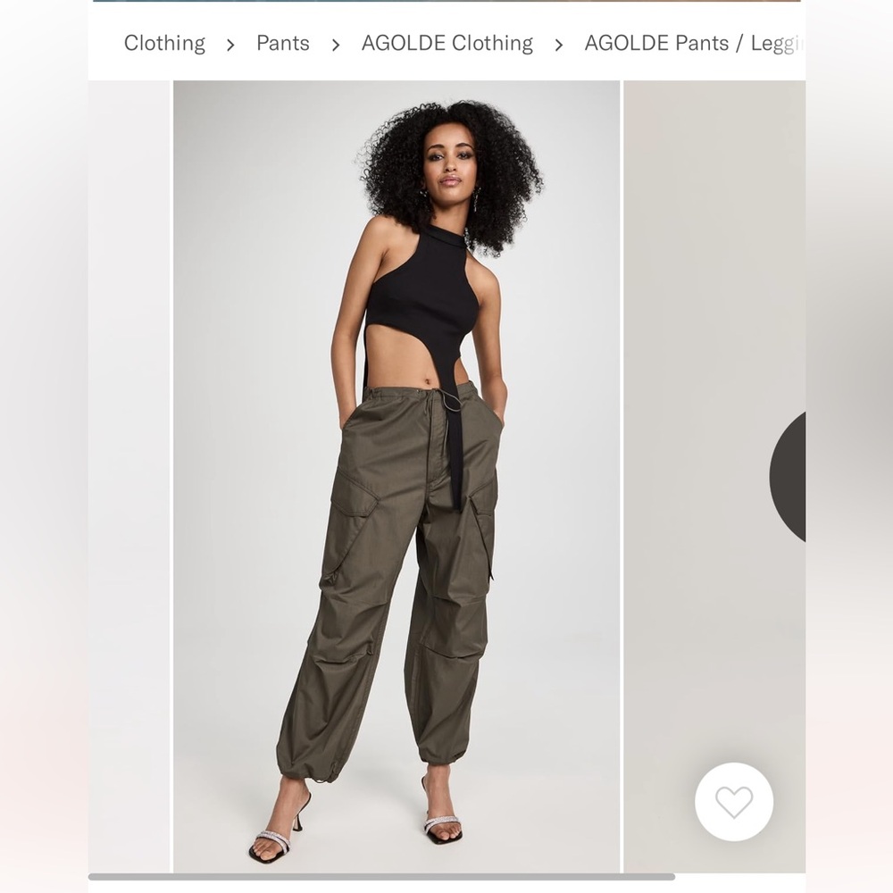 Agolde Green Track Pants High-Waisted Joggers